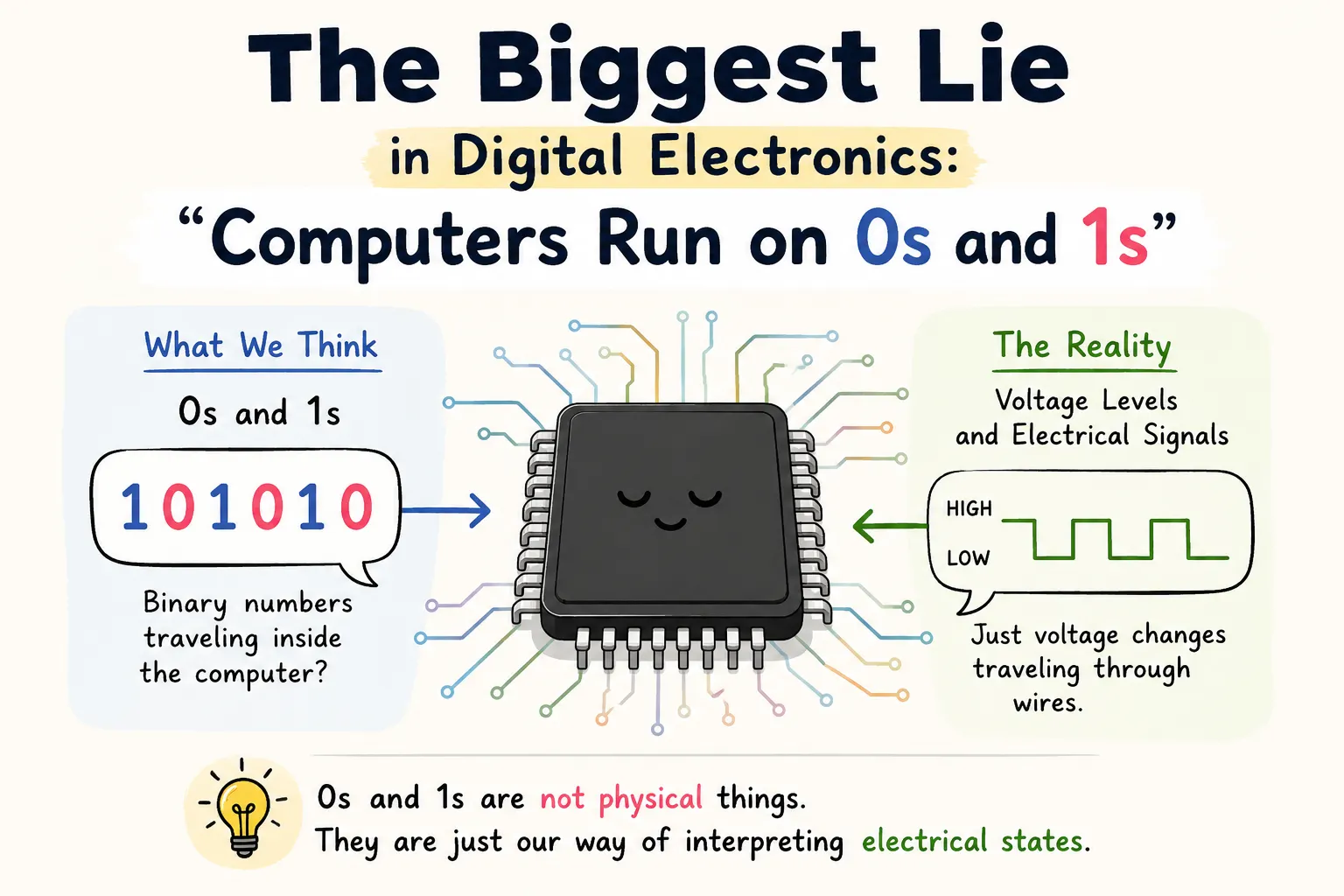 The Biggest Lie in Digital Electronics: Computers Run on 0s and 1s