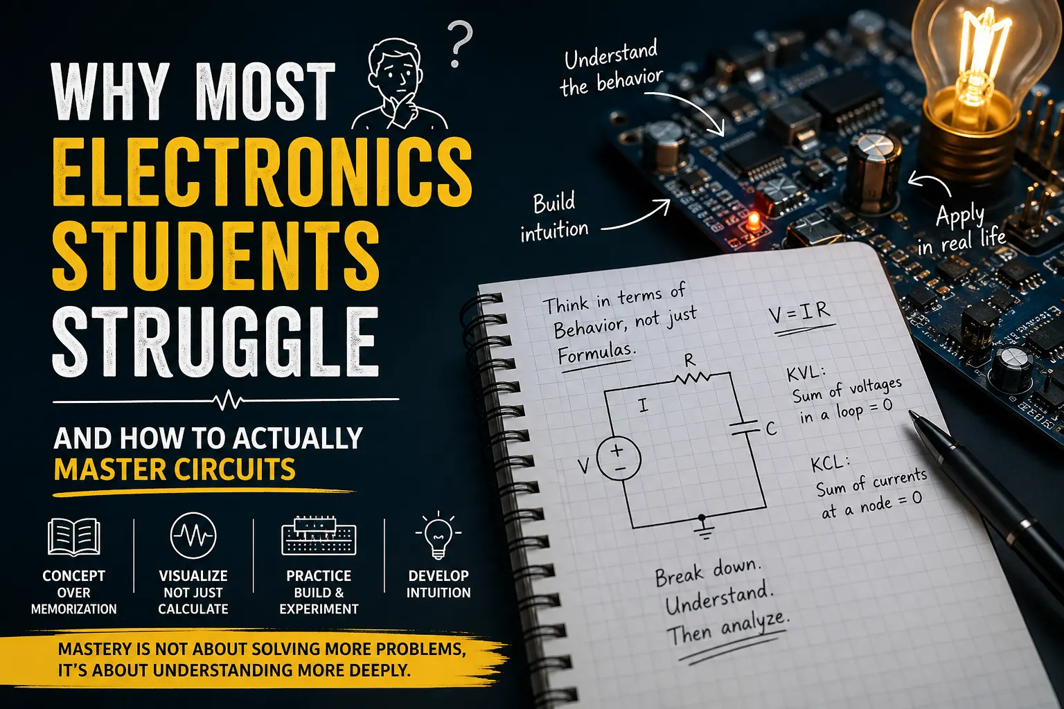 Why Most Electronics Students Struggle (And How to Actually Master Circuits)
